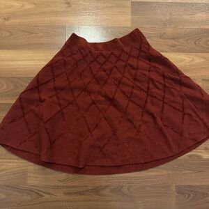 Elegant Rust A-Line Skirt